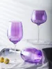 Bicchieri da vino in stile europeo senza piombo bobble viola a bolla rotonda in vetro rosso champagne