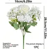 Dekorativa blommor 28 cm hortensia konstgjorda blommor bukett silke falska för hemrummet dekor bröllop äktenskap dekoration utomhus diy vas