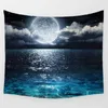 Tapisserier i Space Sun Moon Earth Wall Art Tapestry Rectangle sovrum Bakgrund Heminredning