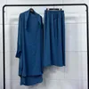 Vêtements ethniques Couleurs solides de couleur Longue à manches longues Fiffite de costume Musulman traditionnel pour femmes 2pc sets abayas islamic