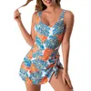 Costume da bagno da bagno da bagno fiore conservatore e gonna per stenderne per stenderlo stroje kapielowe damskie maillots de bain femme