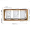 Storage Bottles Ceramic Chopstick Holder Household Drain Rack Cage Hollow Design Wooden Shelf Kitchen Supplies Tools