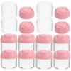 Bouteilles de rangement 12 pcs en bouteille Rechargeable Crème Récipient en verre terrarium Conteneurs de voyage Points de voyage petits transparents vides