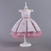 Sweet Silver Champagne Rose Pink Jewel Girl's Birthday/Party Dresses Girl's Pageant Dresses Flower Girl Dresses Girls Everyday kjolar Kids 'Wear SZ 2-10 D405200