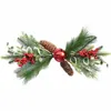 Decorative Flowers Simulation Red Fruit Pine Cones Wall Mount Decorations Festive Supplies Po Prop Home Party Hanging