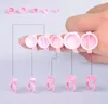 100Pcs Pink Tattoo Ink Ring Cup Ink Holder For Permanent Makeup Tattoo Makeup Holding Pigments and Eyelash glue holder ring cups2707988