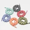 Wieszaki 1 Para unisex sznurków w szafy 8 mm Kreatywne dwukolorowe poliestrowe płaskie sznurowaski dla dorosłych i dzieci