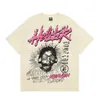 T-Shirts Tasarımcı Tişörtleri Grafik Tee Giyim Giysileri Yenilenmiş Kumaş Sokak Graffiti Yazı Folyo Baskı Vintage Gevşek Boyut Boyut S-XL