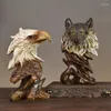 Figurines décoratives Vilead Animal Sculpture Lion Eagle Tiger Wolf Horse Statues Bureau Home Salle Shelf-Rack Decoration Accessoires