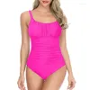 Fashion de maillot de bain féminin Swimsuit Sexume Couleur solide bikini Bikini Fond Femme Swimsuits 2024