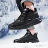 Casual schoenen Winter groot formaat 48 MANNEN Runnen pluche warm gevoerde tenietmasculino mode veter-up mannelijke jogging sneakers zwarte all-match