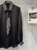 Damenblusen Hemden Perlen Nagelbohrer Krawatte Langarm Turn-Down-Kragen Single Breace Bluse 2024 Sommer Mode 11xx8924