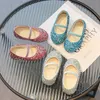 Dziewczęta dziewczyny skórzane buty księżniczki cekin skórzane buty różowe białe białe niemowlę dzieci buty do ochrony stóp 21-35 g7sa#