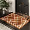 Carpets VIKAMA Door Mat With Light Luxury And High Sense Of Dirt Resistant Washless Entryway Crystal Velvet Carpet Household Foot