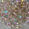 4mm Colored glass crystal beads loose beads faceted flat beads diy jewelry accessories