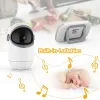 Moniteurs 4,3 pouces Video Baby Monitor With Pan Tilt 2,4 g Babysitter sans fil 2 voies Talk Vision Night Température de sécurité Nounou