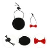 Dog Apparel 2 PCS Hamster Hat Decorative Pet Headgear Chinchilla Bow Tie Po Prop Boys Suit Polyester Headdress