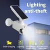 Kameror Onmyst Dummy Solar Security Camera Bullet Waterproof Outdoor Indoor Fake Surveillance System med realistiska röda blinkande lampor