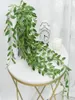 Decorative Flowers 1PC Simulation Wall Hanging Green Vine Bean Leaf Ceiling Decoration Artificial