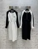 Temel gündelik elbiseler tasarımcı markası 2023 Sonbahar/Kış Yeni Kadınların Sevgilisi Kız Tarzı Elbise Uzun Şık Kapüşonlu Smy7