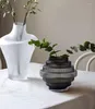 Vases Creative Design Smoke Grey Color Vase Flower Arrangement Nordic Home Decoration Accessories Black Terrarium Living Room D