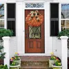 Decorative Flowers Halloween Pumpkin Wreath Thanksgiving Fabric Decoration Creativity Farm Autumn Front Door Wall