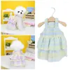 Dog Apparel Pet Double Plaid Suspender Skirt Summer Slip Dress Puppy Princess Small Universal Breathable Accessories