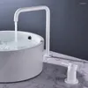 Zlew łazienki krany basenowe kran nowoczesne podwójne otwory biały mosiądz mosiądz pojedynczy uchwyt i zimny mikser kran