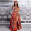 African Dresses Women Summer Diy Bandage Dress Fashion Vintage Print Jumpsuit Long Skirt Party Clothes Robe Africaine Femme 240401