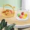 Tee Tabletts Luxus -Servierschale mit Grifftisch Organizer Süßigkeit Snack Frucht für Küche