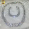 Hot Sale Moissanite Hip Hop Jewelry 925 Silver Sterling Gold Plated VVS Moissnaite Cuban Link Chain