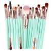 15Pcs Makeup Brushes Set Professional Plastic Handle Soft Synthetic Hair Powder Foundation Eyeshadow Make Up Brushes Cosmetics