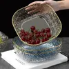 Platten anspruchsvoller Teller Fruchtschale elegante durchscheinende Diamanttextur Vielseitiger Arbeitsplatte für Kapazitätshaus