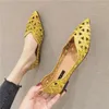 Casual Shoes 2024 Flat Women Elegant Women's Breattable Hole Pointy Ground Mouth Hollow Leisure Commuter Footwear Spring Summer