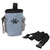 개 캐리어 치료 파우치 애완 동물 핸즈프리 훈련 허리 가방 드로 스트링은 스낵 팩을 운반합니다.