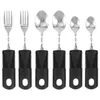 Ensembles de vaisselle Ustensiles adaptatifs pliables Ustensiles aux personnes handicapées aux personnes âgées Parlinsons Adultes Gadgets Spoon Fork Outils