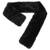 Bandanas imitazione inverno pelliccia versatile seto sciarpa colorato solido peluche coperchio per collo piccolo (nero) Collar da donna per furto miscelato fauci miss