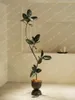 Flores decorativas Black King Kong Rubber Tree Simulation Plant Room Decoração do piso Home nórdica verde