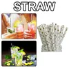 Drinking Straws 50pcs Premium Biodegradable Disposable Paper Star & Football Multi-Pattern Party