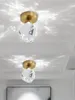 天井のライトモダンランプクリスタルデコレーション導入リビングルームランプ屋内照明器具用のバスルームゴールドライト