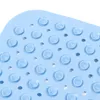 Badmatten Matte nahtloser Adsorption Blau -Massage -Funktion PVC Starker Saugnapfwand montierbares Dusche für Balkon
