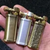 Creative Tang Grass Vintage Flint Kerosène Lighters Retro Metal Griding Wheel Open Flame Portables Porters ACCESSOIRES