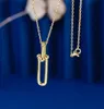 Collane di gioielli bianchi placcati 925 argento graduati designer di marchi di lusso lettere geometriche famose donne rotonde cristallo rhinestone oro 1041