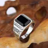 A Niche Fashionable and Domineering Men's Obsidian Index Finger Ring, Giving Boyfriend A Gift