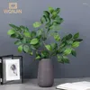 Planta de simulação de flores decorativas não murcha de grande fidelidade folhas folhas realistas de folhas de folhas de folhas decoração caseira