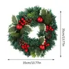 Decorative Flowers 2024 Christmas Wreath Lit Scene Winter Door Decorations Outdoor For Windows Flag Wreaths Front