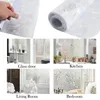 Fensteraufkleber 1PCS wasserdichtes PVC gefrosteter Glasfilm Cover Privatsphäre Schlafzimmer Badezimmer Selbstkleber Dekorative