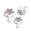 Baking Tools 3Pcs DIY Blossom Flower Cookie Plunger Cutter Biscuit Stamp Cake Fondant Mold Plastic Decorating Accessories