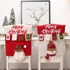 Chair Covers 2/3pcs Year Party Christmas Dining Room Cartoon Santa Claus Elk Doll Bags Xmas Decoration For Home Decor