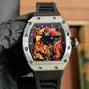 57-03デザイナーのための高級クラシックウォッチラグジュアリーウォッチメンズウォッチマニュアルメカニカルムーブメントスチールケース腕​​時計リロエスモントレッドラックス01